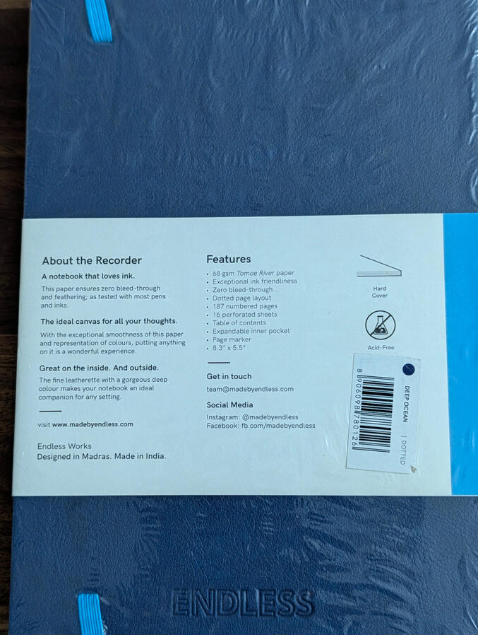 Endless Recorder - Deep Ocean - Dotted