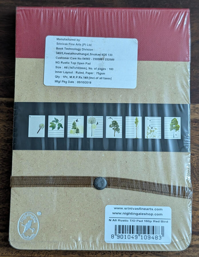 Nightingale Top Open Notebook